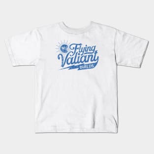 Flying Valiant Builds (Biker Style - Worn Blue) Kids T-Shirt